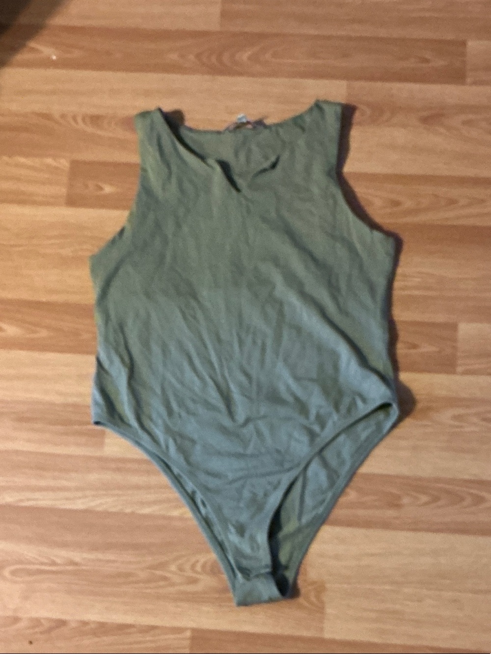 Kids Olive Green One-Piece Bodysuit